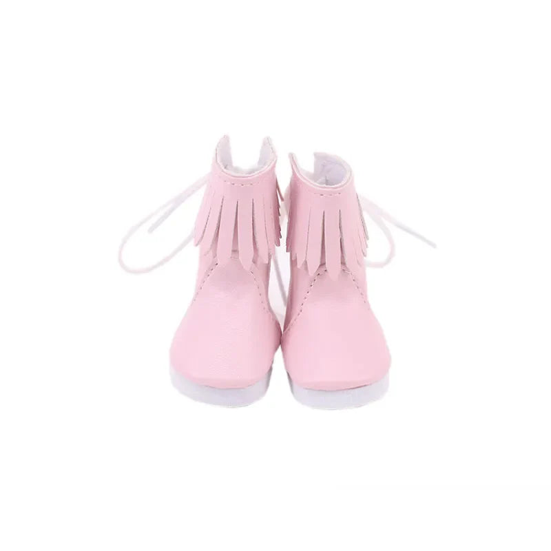 5CM Doll High-Top Boots – PU Shoes for 14.5" American & Paola Reina Dolls, 1/6 BJD Blythe & EXO Doll Accessories