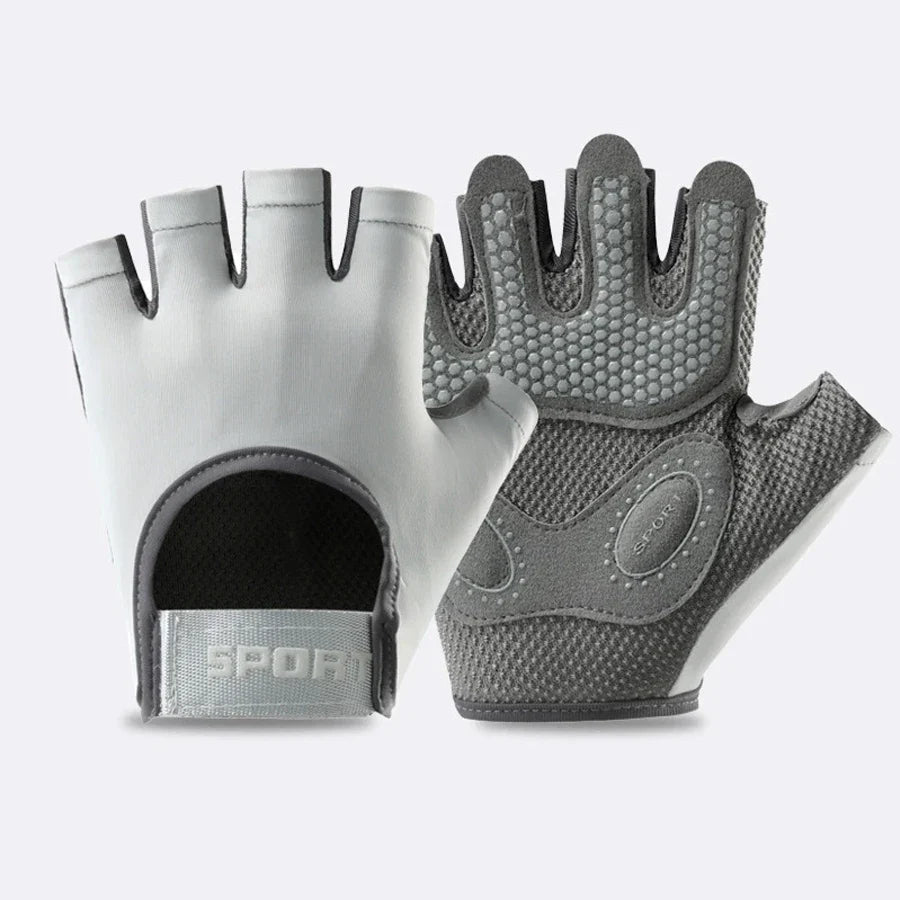 Unisex Sports & Fitness Gloves – Semi-Finger, Breathable, for Training, Kettlebells, Cycling & Wrist Support