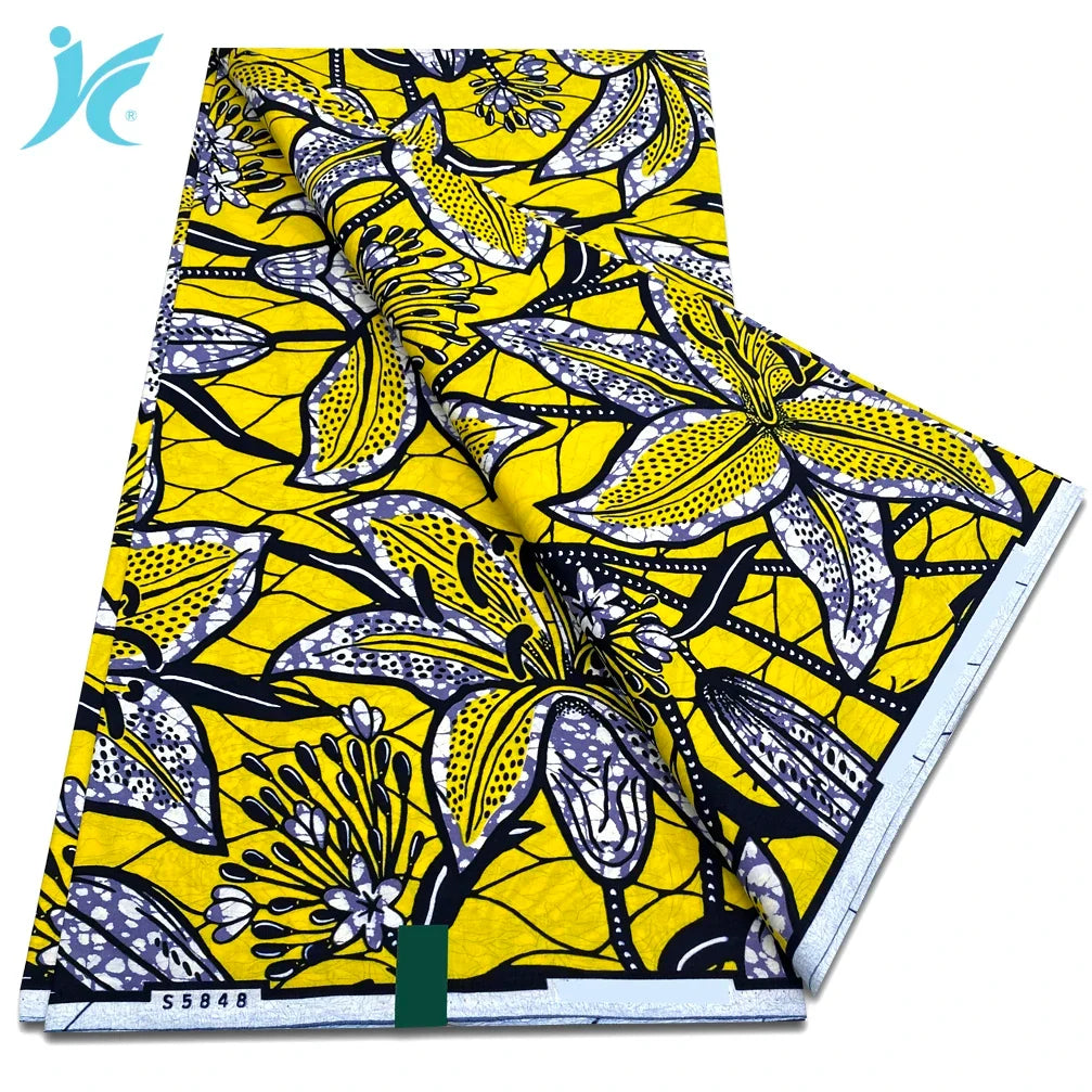 African Real Wax Print Fabric - 100% Cotton Ankara Sewing Material Wholesale Quality