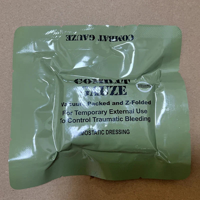 Kaolin Hemostatic Gauze Z-Fold – Emergency Trauma Wound Dressing for IFAK, Tactical & Military First Aid Kits