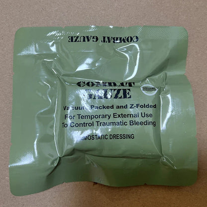 Kaolin Hemostatic Gauze Z-Fold – Emergency Trauma Wound Dressing for IFAK, Tactical & Military First Aid Kits