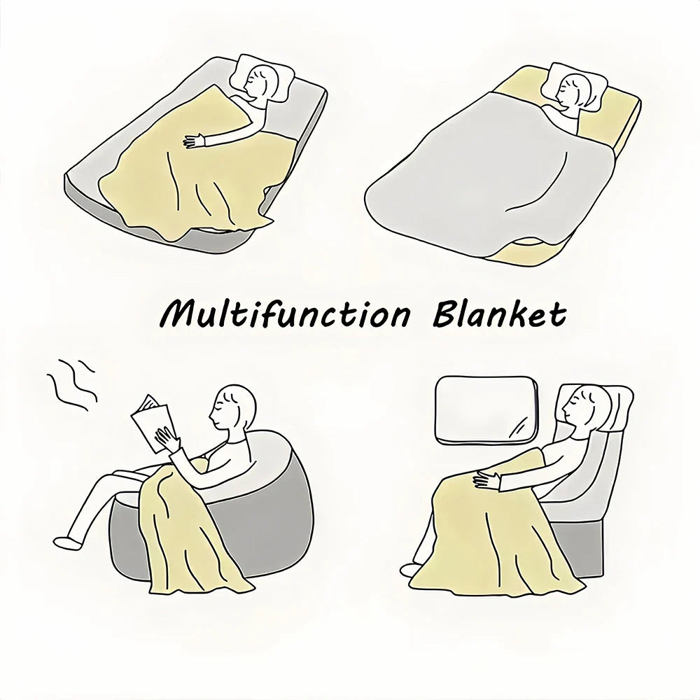 Luxury Plush Fashion Blanket – Soft Warm Flannel for Sofa, Bedroom, Office & Travel Gift