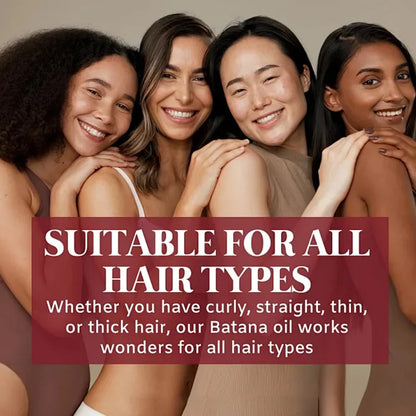 Pure Batana Hair Oil - Natural Hair Growth Treatment for Shine Strengthening Split End Repair and Scalp Care