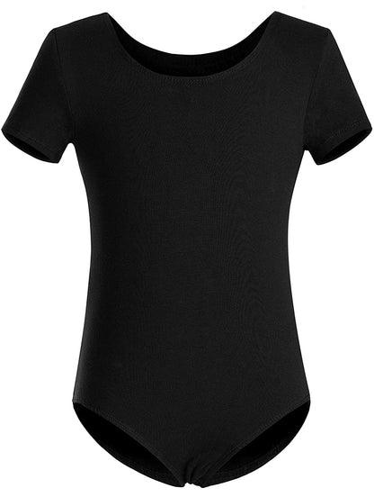 Girls Basic Short Sleeve Ballet Dance Leotard – Team Practice Dancewear