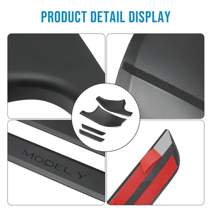 Rear Door Sill Cover for Tesla Model Y (2022–2024) – Anti-Dirty Kick Guards, Trim Protector Film & Welcome Pedal Pads