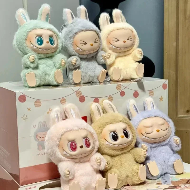 1:1 High-Quality Macaron 2nd The Monsters Labubu Sitting Party Vinyl Plush Blind Box Doll Gift