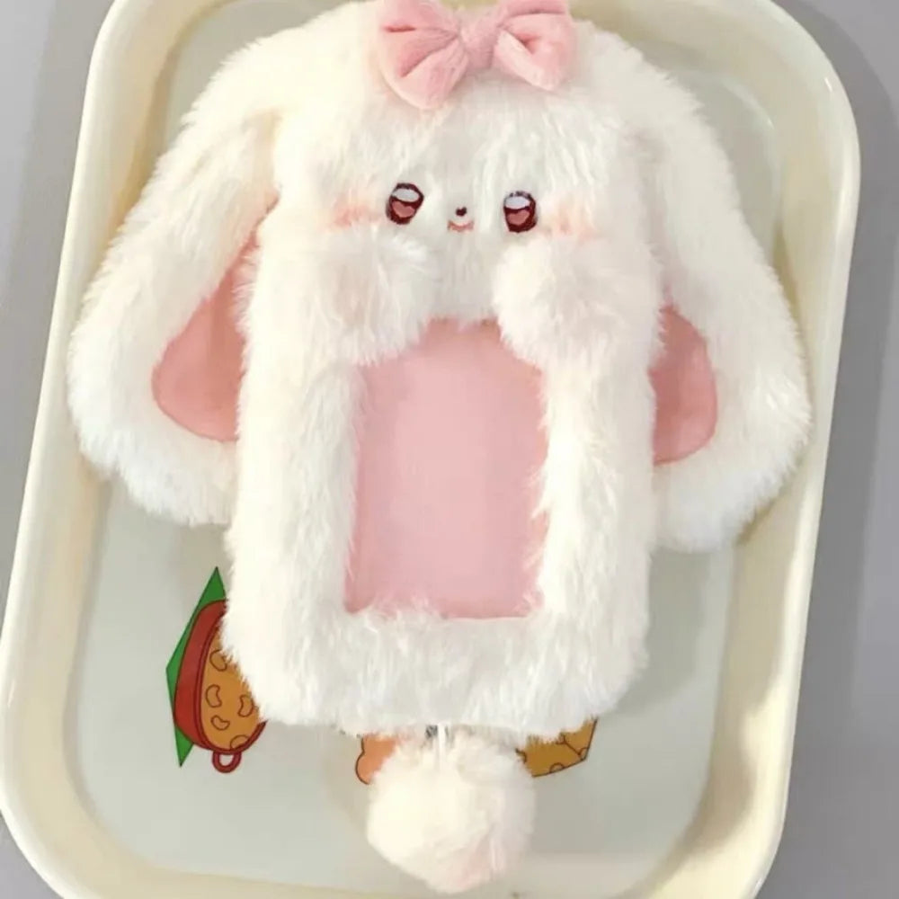 Multifunctional Rabbit & Dog Photocard Case - Cute Photo Card Holder for Idol Photos, Collectibles & Protective Storage