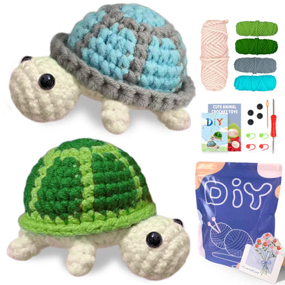 Animal Crochet Kit for Beginners - DIY Starter Set with Step-by-Step Knitting & Craft Supplies