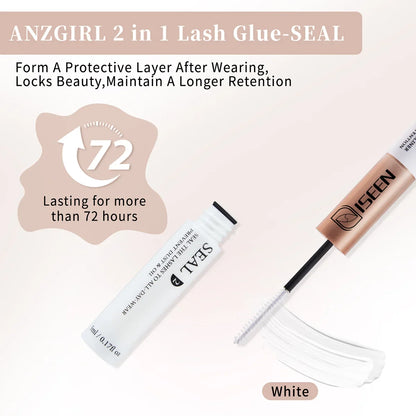 DIY Lash Extension Kit – Mix Individual Lash Clusters with Lash Bond & Seal, Includes Tweezers for Eyelash Extensions