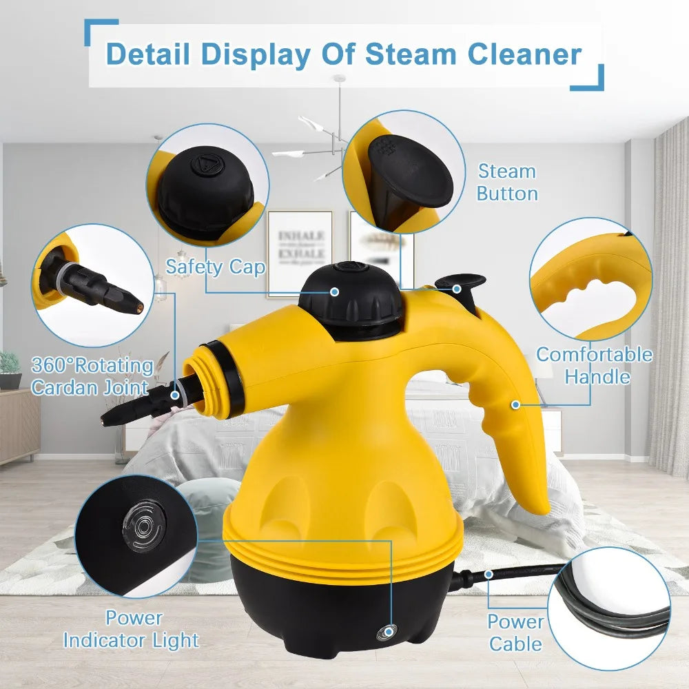 Handheld High-Temperature Steam Cleaner – Multi-Surface Kitchen, Bathroom & Car Cleaning Tool
