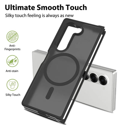 Z Fold7 Luxury Wireless Charging Case - Candy Color Translucent Magnetic Shockproof Cover for Samsung Galaxy Z Fold 7 & Fold 6