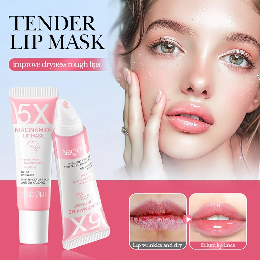 Niacinamide Plumping Lip Mask 5X - Overnight Hydration for Soft, Smooth Lips