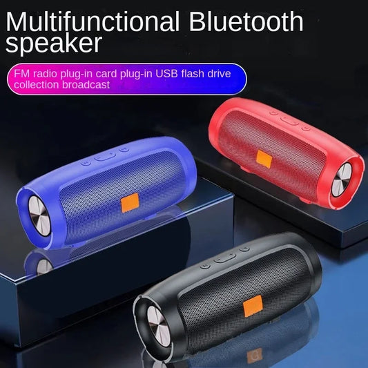 Portable Bluetooth Subwoofer Speaker - Waterproof Wireless Outdoor Stereo Sound Box with FM Radio & TF Card Support
