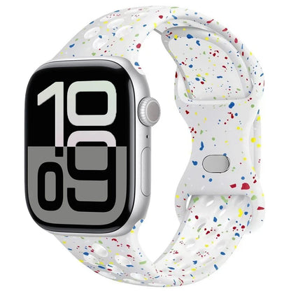 Silicone Apple Watch Strap - Breathable Wristband for Watch 11/10/9/8/7 Ultra 3/2 SE Series 49mm-41mm