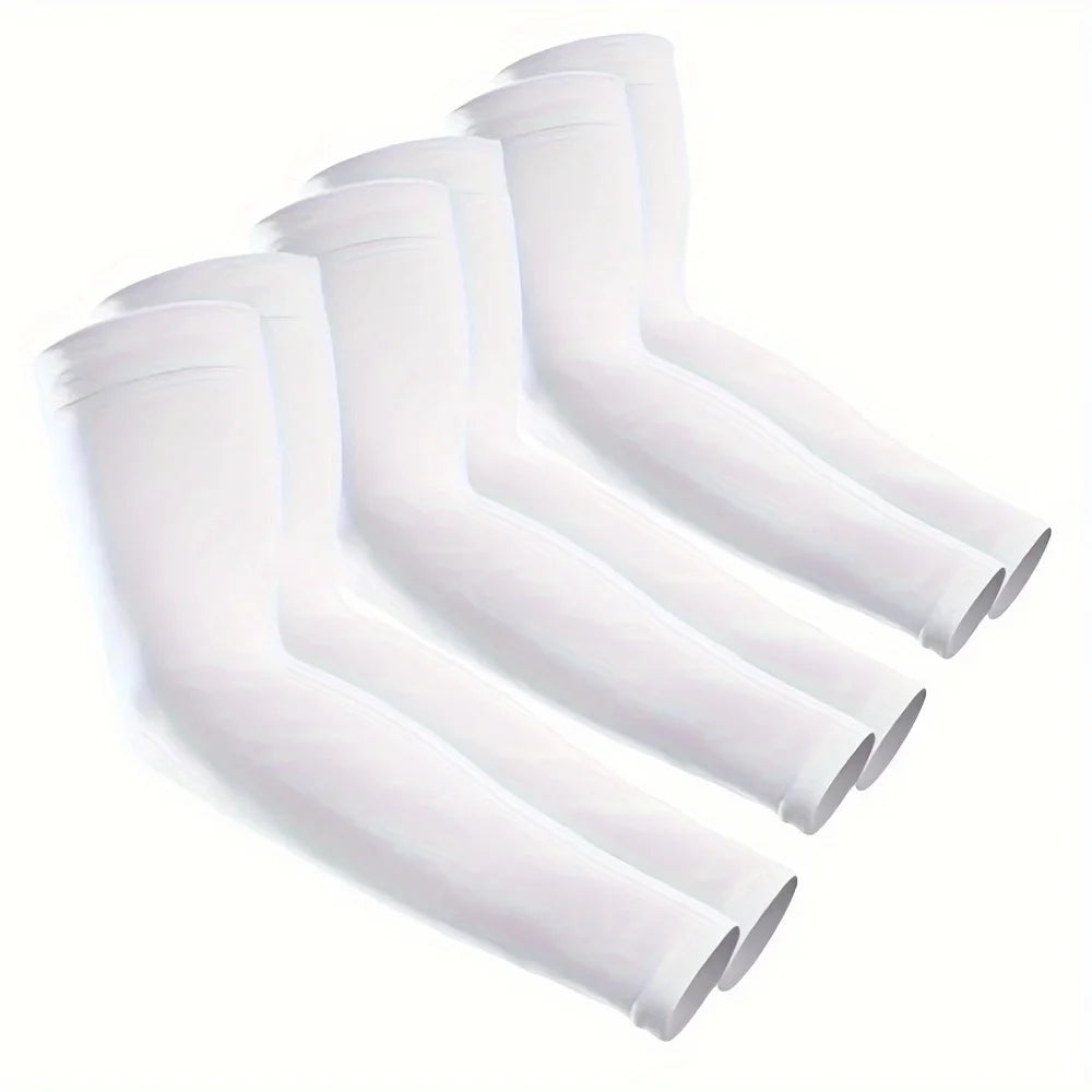 3 Pairs Unisex Sun Protection Arm Sleeves — Breathable Cooling Covers for Outdoor Activities, Cycling, Running & Mountaineering