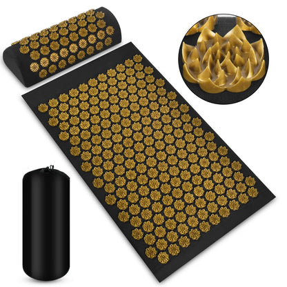 Pranamat Eco Lotus Spike Mat — Acupressure Massage Cushion for Neck, Back & Feet, Kuznetsov Applicator Yoga Therapy