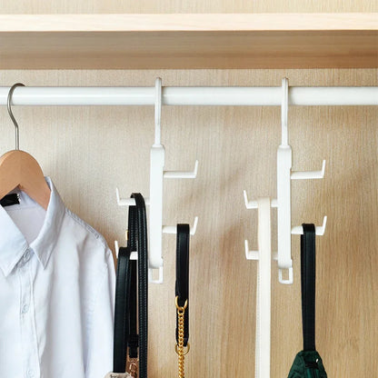 Multifunctional Wardrobe Bag & Clothes Rack – Traceless Hanging Hook for Hats, Bags, and Doors, No Drilling Needed