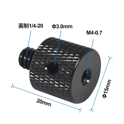 Reinforced Camera Screw Adapter - 1/4 to 3/8 Inch Male Female Thread Converter for Tripod Monopod Ball Head Light Bike Mount