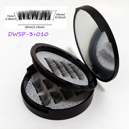 12PCS Magnetic False Eyelashes – Half Lashes Set with Double Box, Mirror & Applicator, Reusable Beauty Makeup