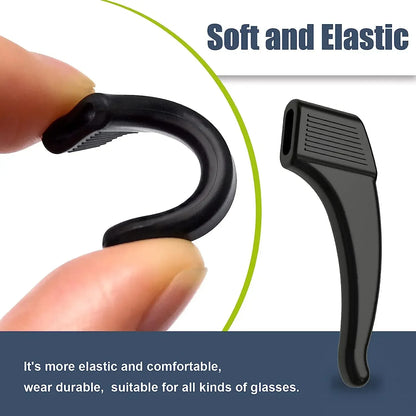 2/40PCS Silicone Ear Hooks for Glasses | Anti-Slip Eyewear Grip, Temple Sleeve & Sunglasses Holder Accessories
