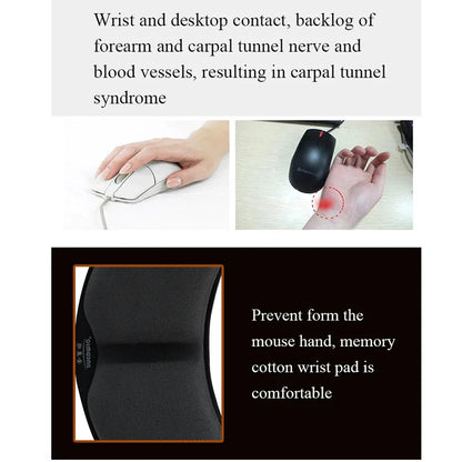 Anti-Skid Memory Foam Mouse Pad with Wrist Rest Mat – Ergonomic Support for Computer, Laptop and Desktop