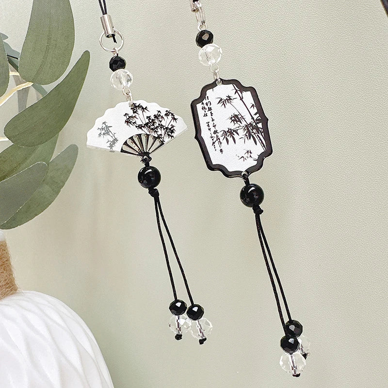 Chinese Style Phone Lanyard - Retro Tassel Anti-Lost Strap with Keychain & Bag Charm