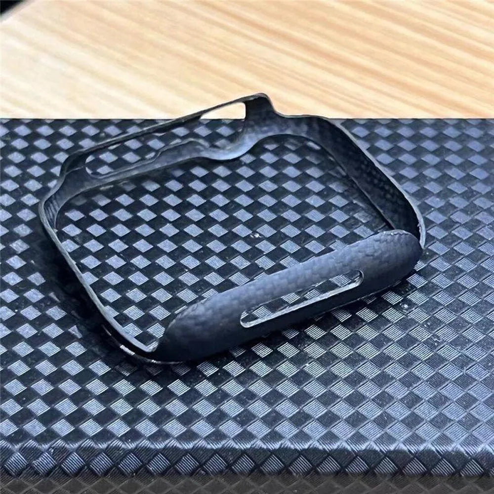 Genuine Carbon Fiber Shockproof Case – Slim Bumper Cover for Apple Watch S8/S9/Ultra 2 (49mm)