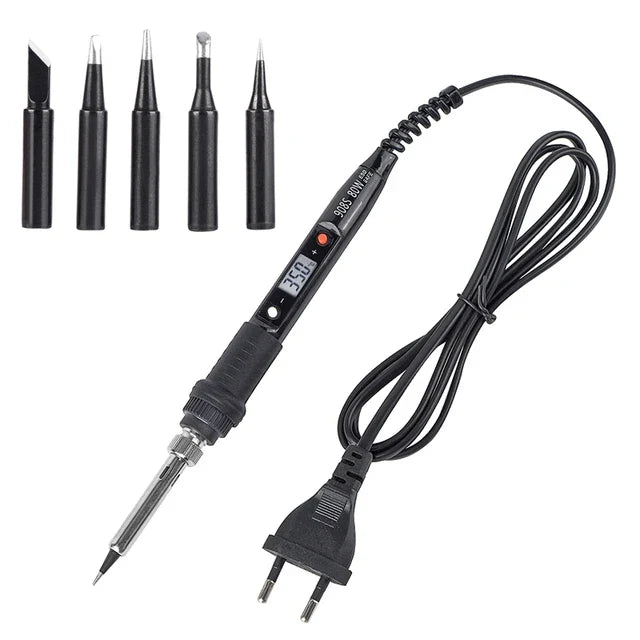JCD 60W/80W Electric Soldering Iron – Adjustable Temperature with Digital Display for Welding & Repair