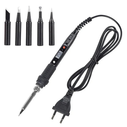 JCD 60W/80W Electric Soldering Iron – Adjustable Temperature with Digital Display for Welding & Repair