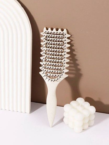 Curling Styling Brush - Hollow Massage Comb with Nylon Bristles for Hair Wigs & Styling