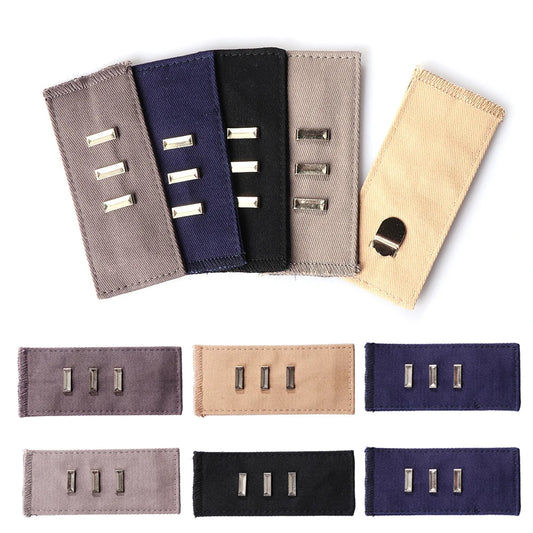 Pant Extender Belt with Hooks – Waist Band Button for Tight Trousers, Jeans, Skirts & Maternity Clothes, Unisex Garment Accessory