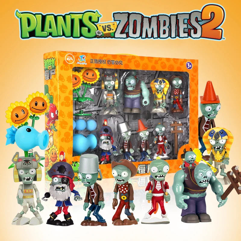 Plants vs Zombies 2 Giant Zombie Toy Set – Ice Pea & Jetpack Zombie Silicone Figures for Boys Gift