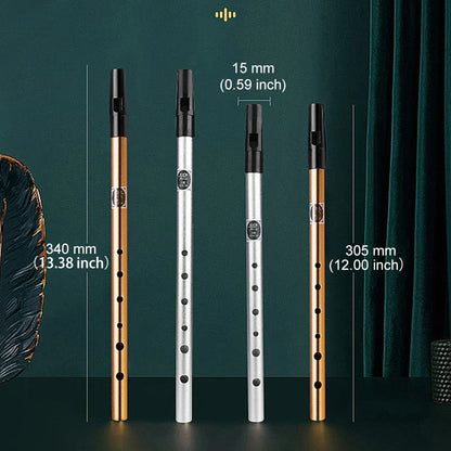 Irish Tin Whistle – Key of C/D Penny Whistle, Easy-to-Learn Classical Instrument for Beginners