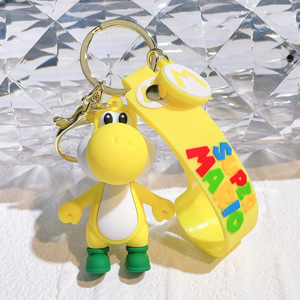 Super Mario Bros Keychain – 27 Cute Cartoon Character Action Figure Toy Doll Gift for Kids