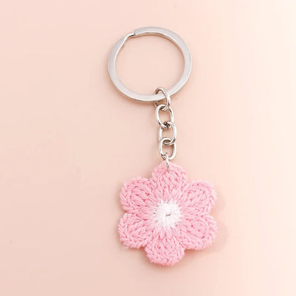 Sakura Flower Enamel Keychain - Colorful Cute Key Ring Handbag Accessory Gift for Women & Girls