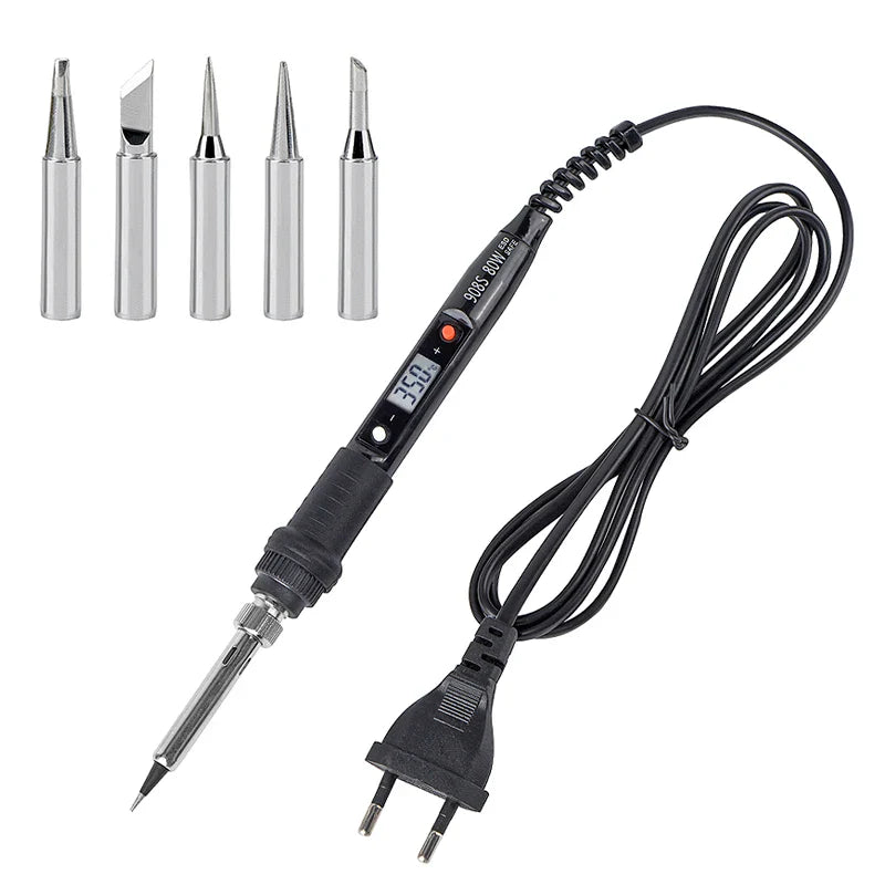 JCD 80W Electric Engraving & Soldering Pen – Wood Burning Pyrography Kit with 28 Craft Tips (908S)