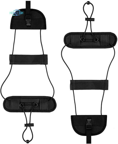 Black Nylon Cam Buckle Tie Down Strap - Adjustable Cargo Lashing Belt for Travel, Camping & Secure Transport