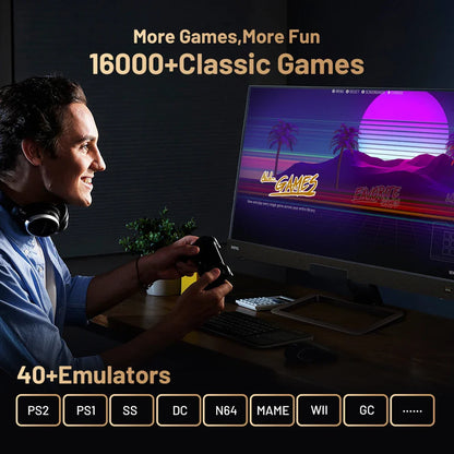 Kinhank Super Console X5 PRO – Retro Video Game Console RK3588, 8GB DDR4, 4TB HDD, 16,000+ Games, Plug & Play for PS2/PS1/SS/DC/N64