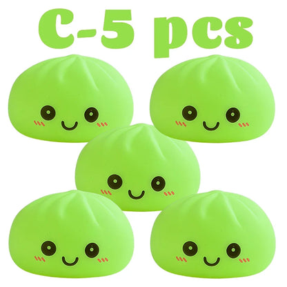 2027 Kawaii Dumpling Night Light - Cute Glowing Dumpling Steamer Desktop Ornament and Gift Decor