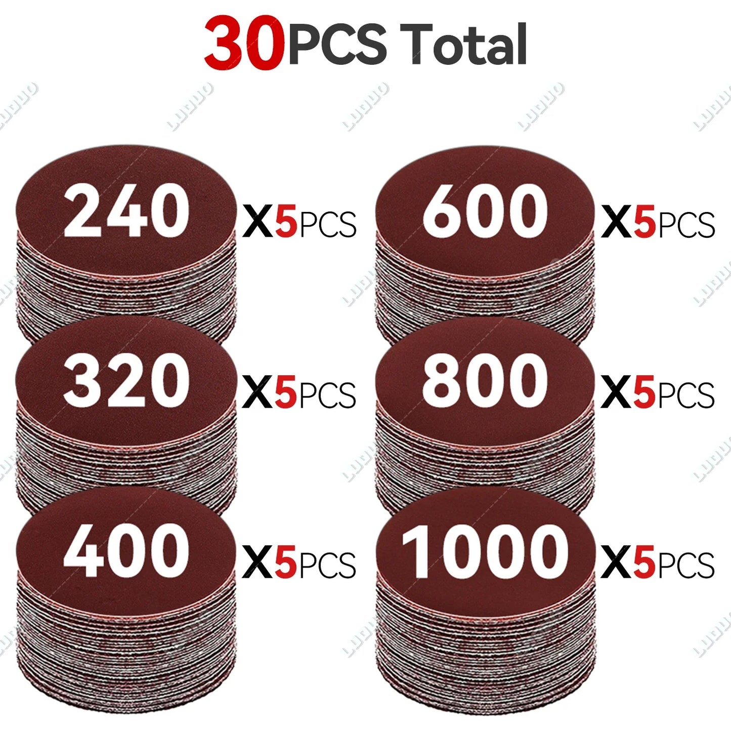 3–7 Inch Sandpaper & Polishing Sponge Set 100–5000 Grit – Car Headlight Restoration Buffing Discs for Waxing, Sanding & Polishing