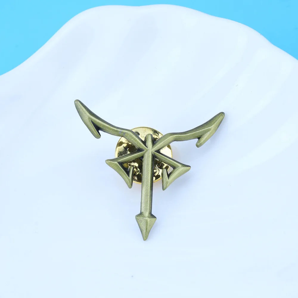 Resident Evil 4 Los Iluminados Logo Pin - Vintage Enamel Metal Brooch Badge Collectible Accessory