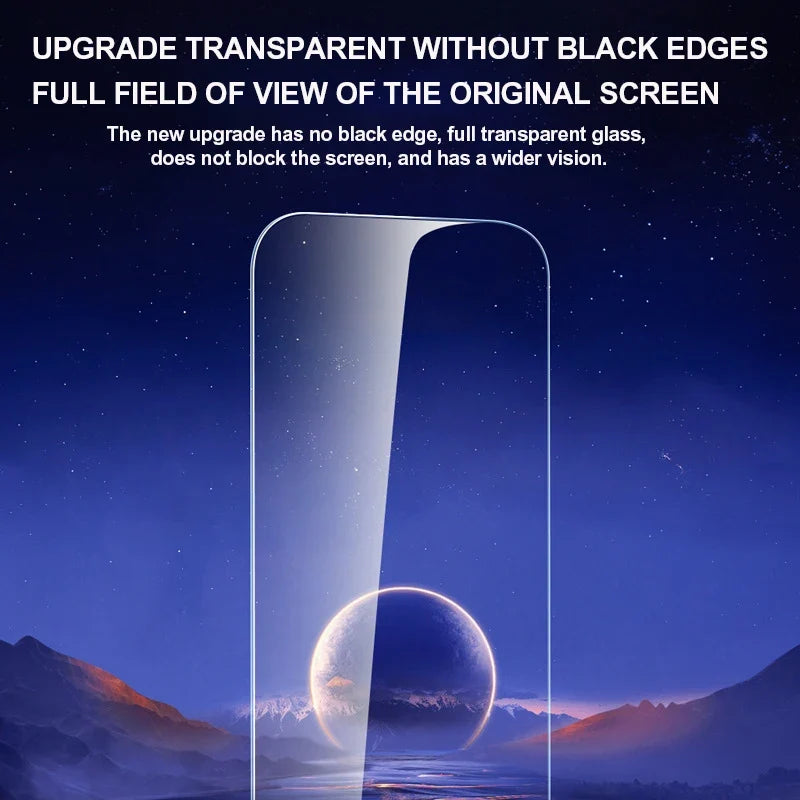 3Pcs Tempered Glass Screen Protector - iPhone 16 15 14 13 12 11 Pro Max Plus XR X XS 6 7 8 SE Full Coverage Protective Glass