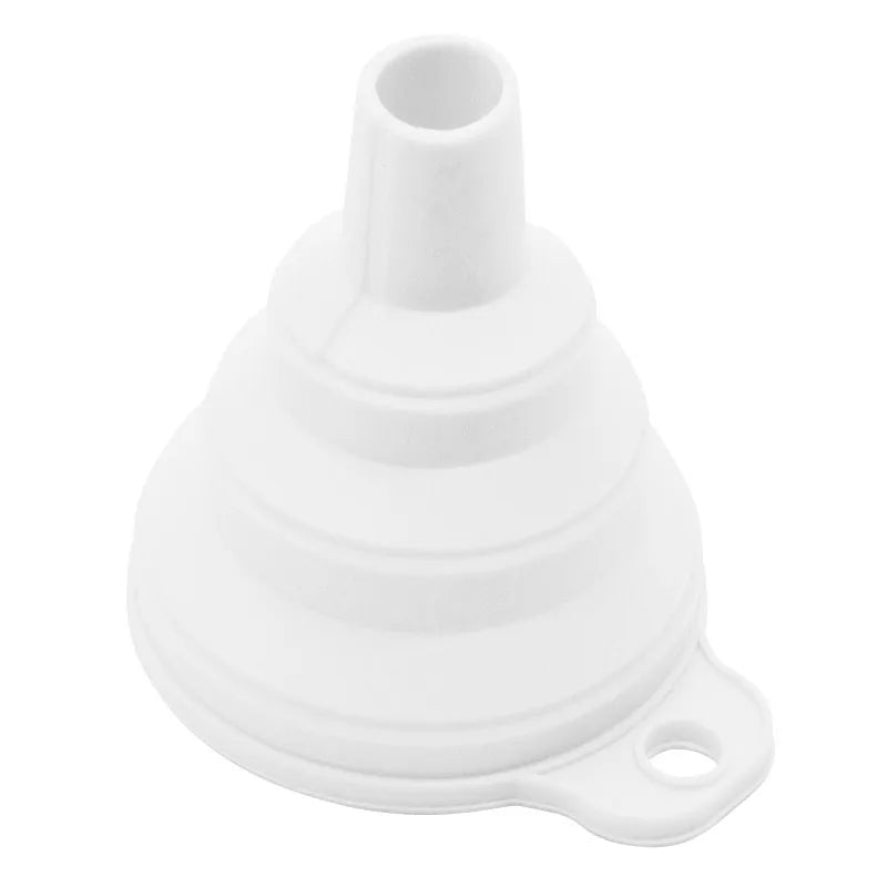 Mini Silicone Foldable Funnel - Collapsible Portable Funnel for Kitchen, Oil, Fuel & More