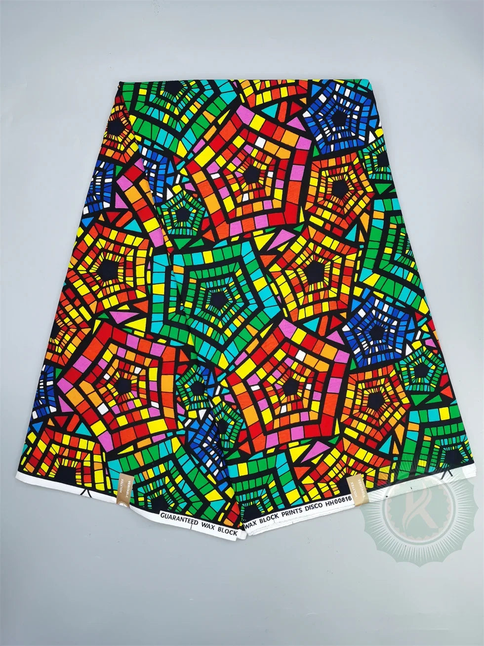 Guaranteed Original African Wax Fabric - 100% Cotton Real Ankara Print 6 Yards for Wedding Dresses & Sewing