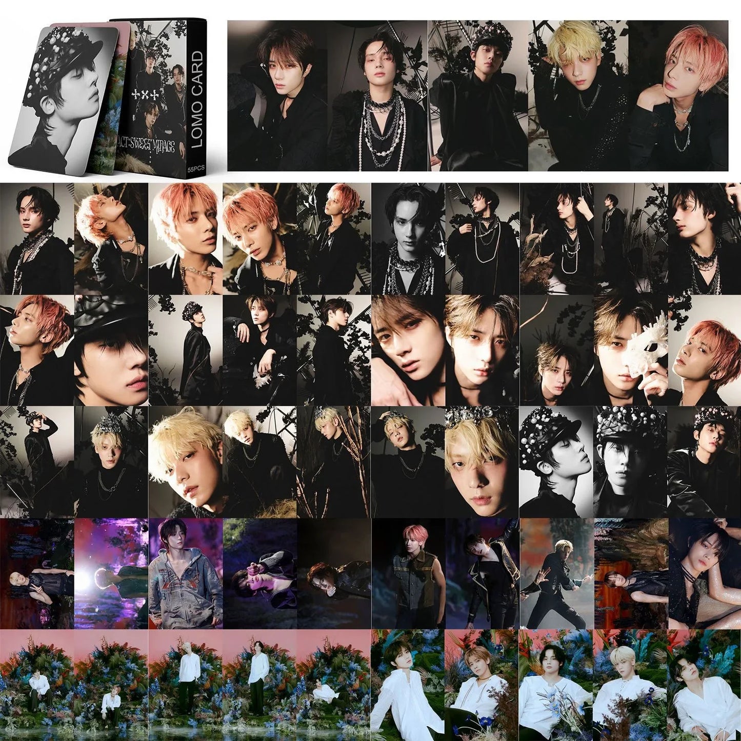 Kpop 7TH YEAR Album LOMO Photo Card Set - 55PCS Boy Group Member Fan Collection Cards Gift