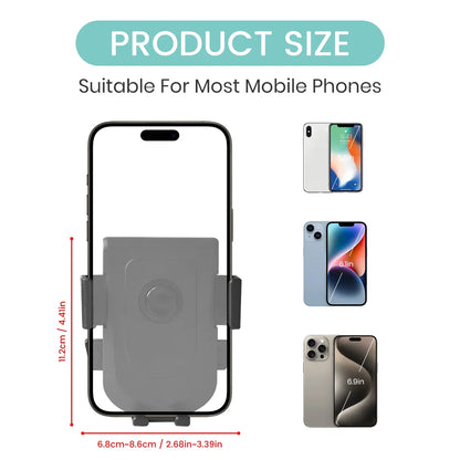 Stroller Phone Holder - 360° Adjustable Handlebar Mount for Shopping Carts and One-Hand Phone Access