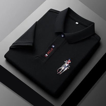 Men's Embroidered Short Sleeve Polo Shirt - Casual Summer Comfort Fashion Polo