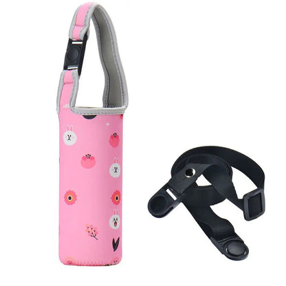 Insulated Water Bottle Carrier Bag - Adjustable Shoulder Strap Neoprene Bottle Cover Pouch for 550ml 750ml 1000ml 1500ml Bottles