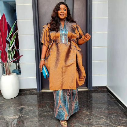 African Women's 2-Piece Outfits - Dashiki Ankara Tops & Skirts for Wedding, Party & Plus Size Fashion