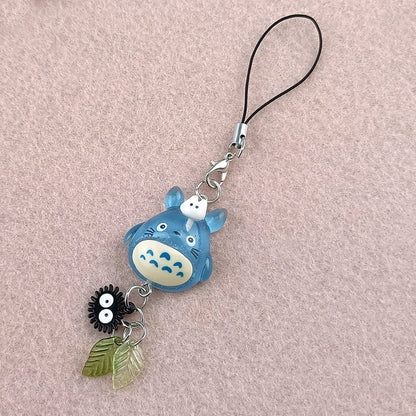 Handmade Cat Phone Charm - Four Leaf Clover Beaded Y2K Fairy Core Keychain & Bag Pendant Accessory